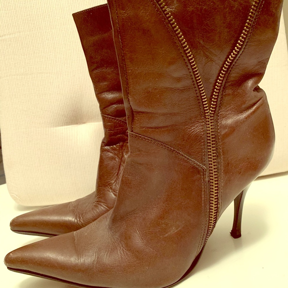 Leather boots